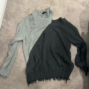 Distressed sweater